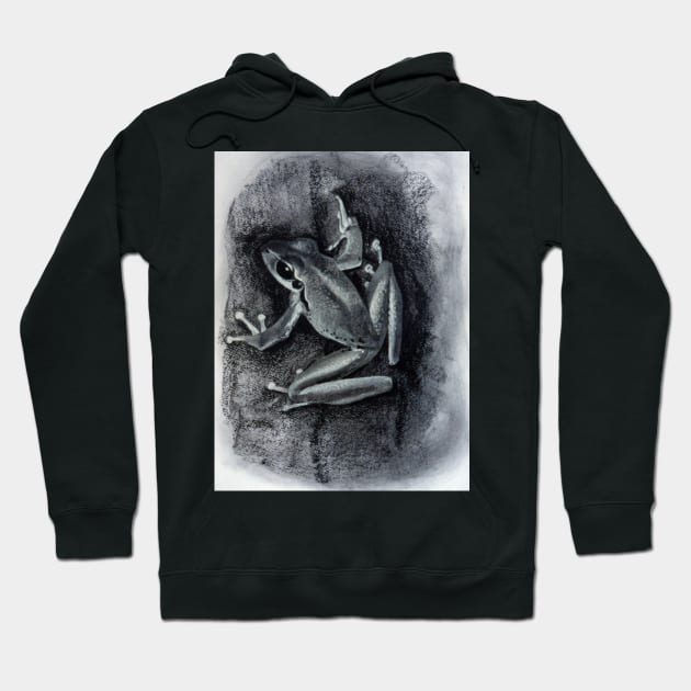 Tree Frog - Drawing by Avril Thomas South Australian Artist Hoodie by AvrilThomasart